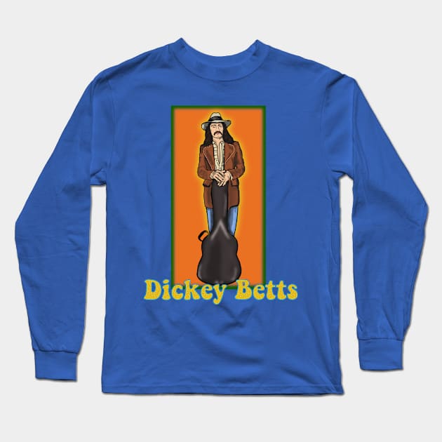 Dickey Betts of the Allman Brothers Band Long Sleeve T-Shirt by TL Bugg